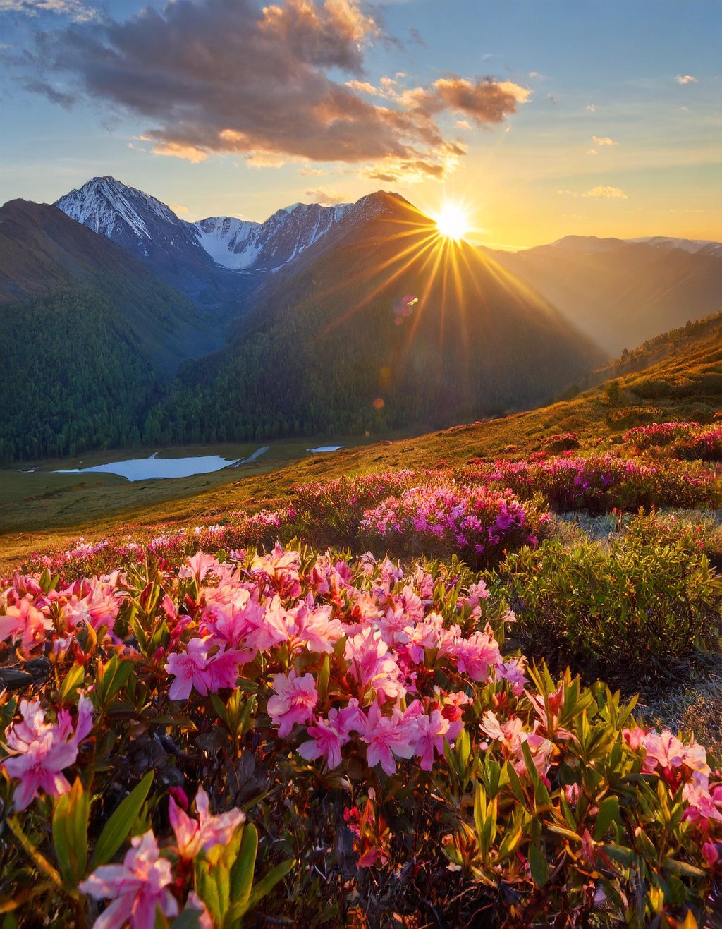 цветение маральника в горном алтае